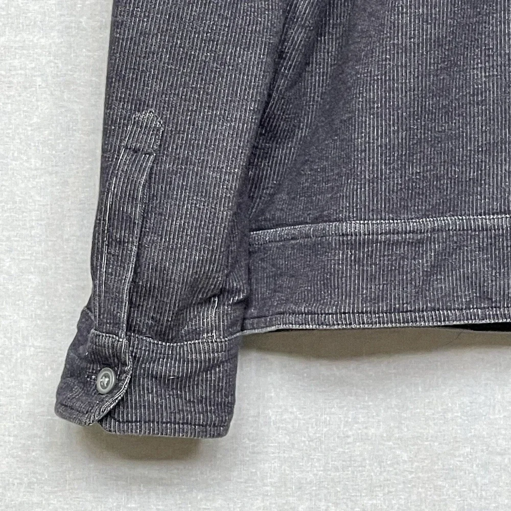 Banana Republic Full Zip Jacket Mens XL Gray Ribbed Cotton Spandex Excellent